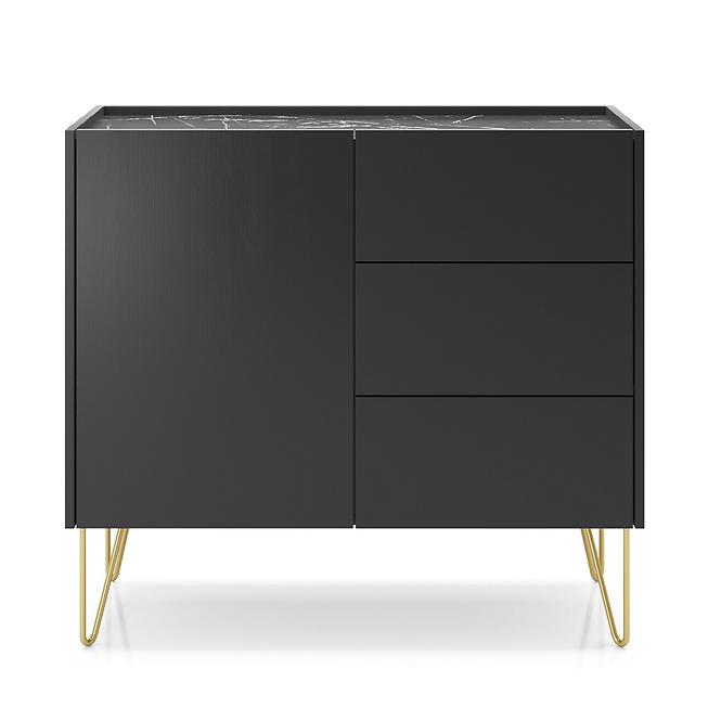 Komoda Harmony KSZ97 čierna grafit/mramor black