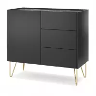 Komoda Harmony KSZ97 čierna grafit/mramor black