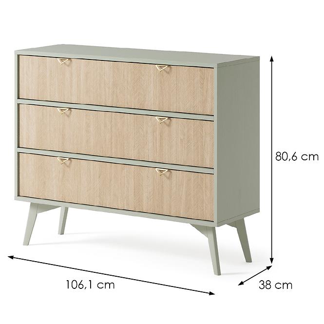 Komoda Forest KSZ106 eukalyptus/jedľa scandi