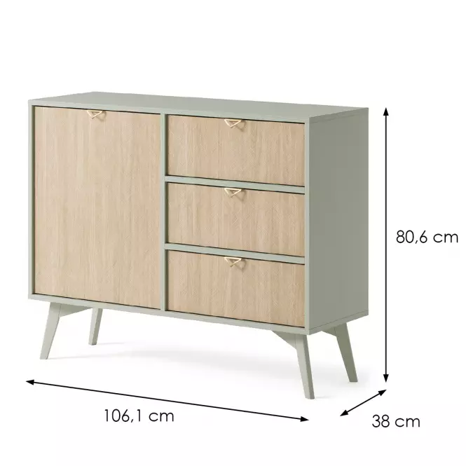 Komoda Forest KSZD106 eukalyptus/jedľa scandi