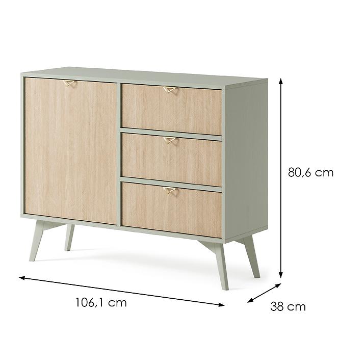Komoda Forest KSZD106 eukalyptus/jedľa scandi,2