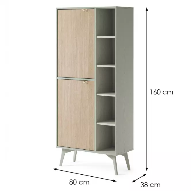 Regál Forest RG80 eukalyptus/jedľa scandi,2