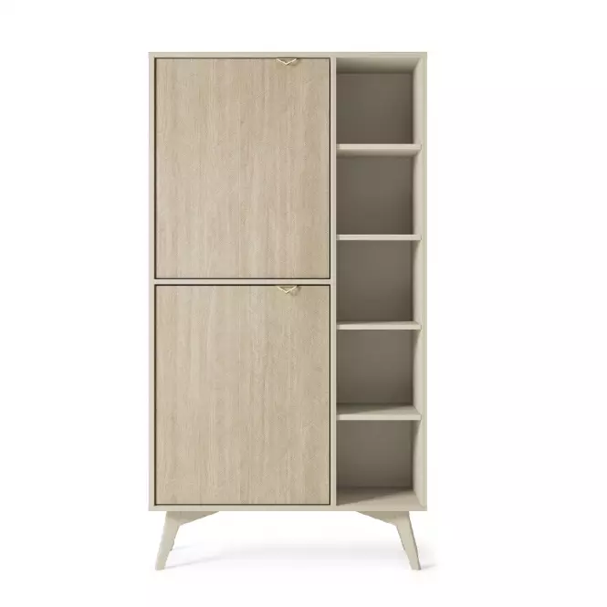 Regál Forest RG80 piesková béžová/jedľová scandi