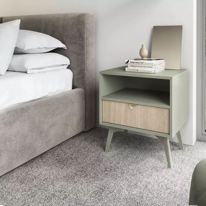 Nočný stolík Forest S54 eukalyptus/jedľa scandi,11
