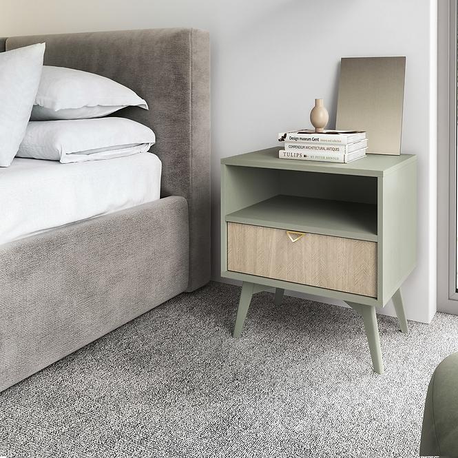 Nočný stolík Forest S54 eukalyptus/jedľa scandi,11