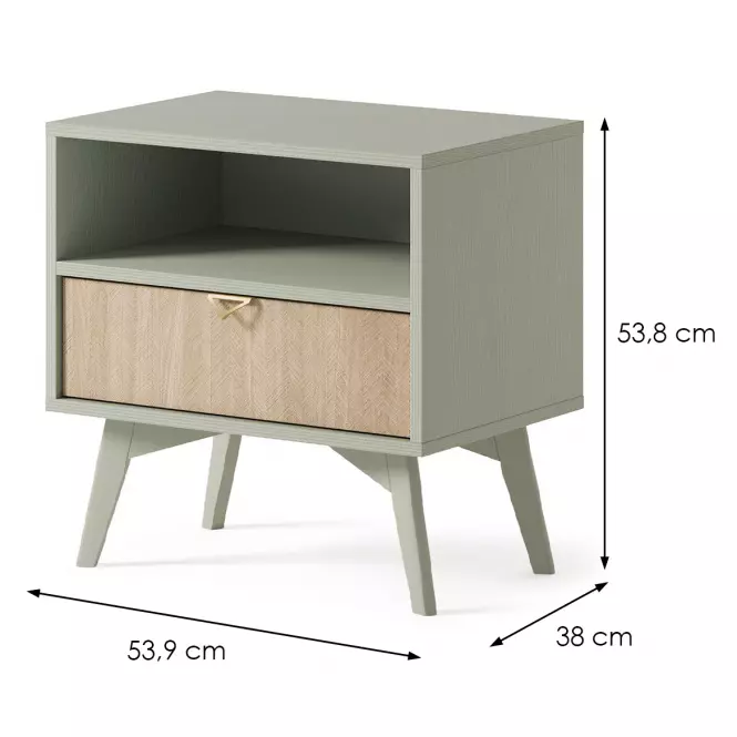 Nočný stolík Forest S54 eukalyptus/jedľa scandi,2
