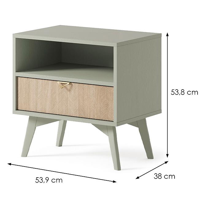 Nočný stolík Forest S54 eukalyptus/jedľa scandi,2