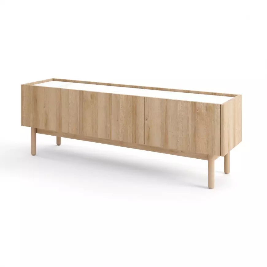 TV stolík Boho 144 rivera/mramor bianco