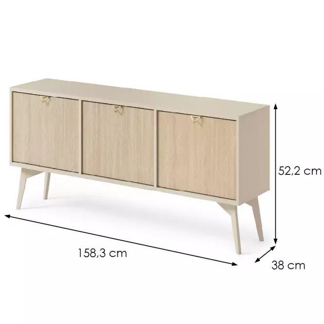 TV stolík Forest 158 piesková béžová/jedľová scandi,2