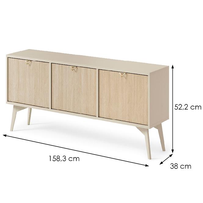 TV stolík Forest 158 piesková béžová/jedľová scandi,2
