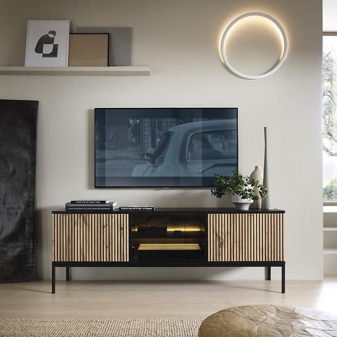 TV stolík Sento 154 čierna/dub wotan,10