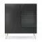 Vitrína Harmony WT97 čierna grafit/mramor black,3