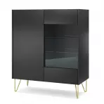 Vitrína Harmony WT97 čierna grafit/mramor black