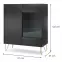 Vitrína Harmony WT97 čierna grafit/mramor black,2