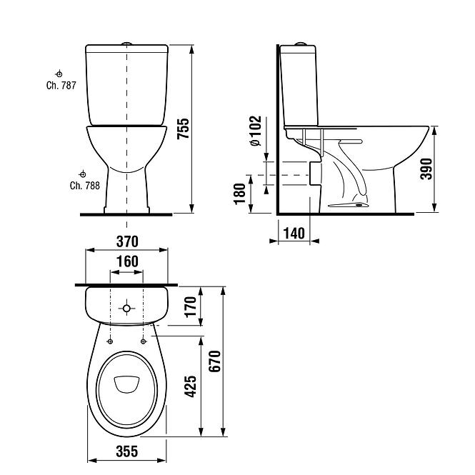 Wc Kombi Euroline-N zadný H8677960007871