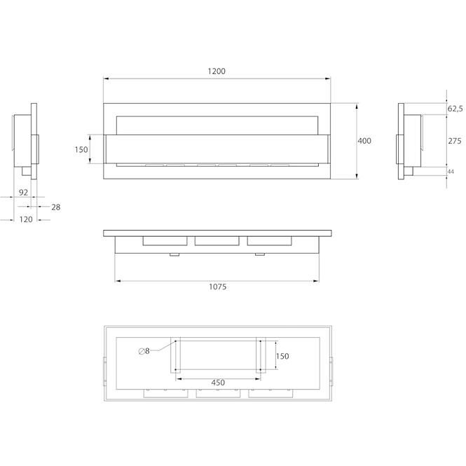 Biokrb 1200x400 biela lesklá