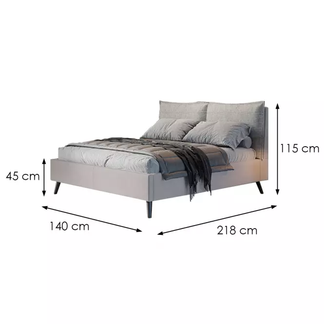 Posteľ Dantaria 140x200 Letto 80/Coco 83,2