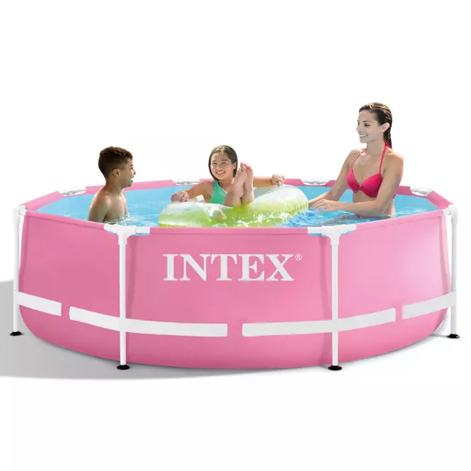 INTEX Rámový bazén okrúhly ružový 2,44x0,76 m 28290NP