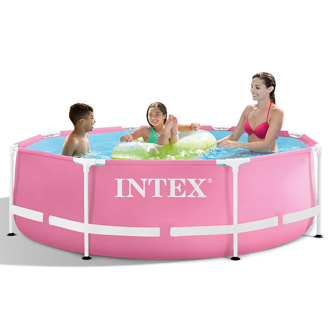 INTEX Rámový bazén okrúhly ružový 2,44x0,76 m 28290NP