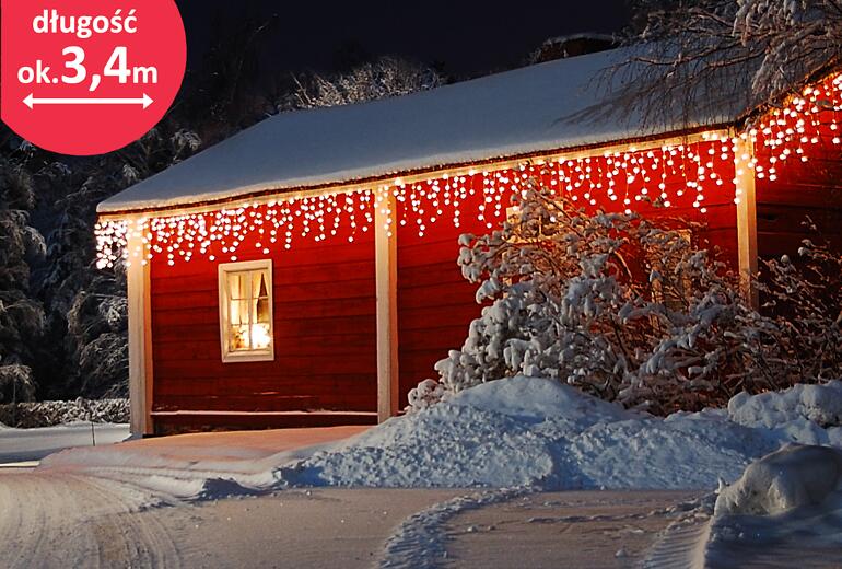 Vianočné svetielka LED cencúle 100l 100/20 vonkajšie T.+Gn.+Pg. Ww,4