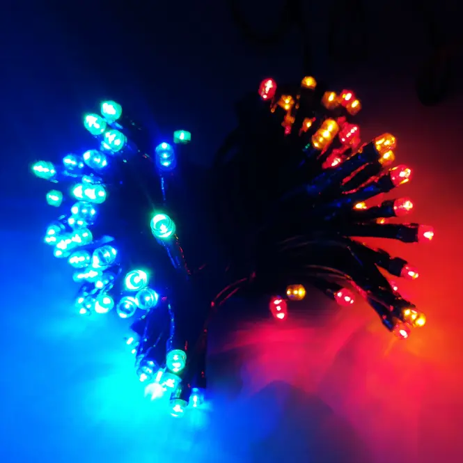 Vianočné svetielka LED 100l 13/21/bat zew.pg.+Tm. Multi