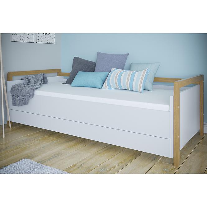 Detská posteľ Tapczan Victor+Sz+M Biely 80x180