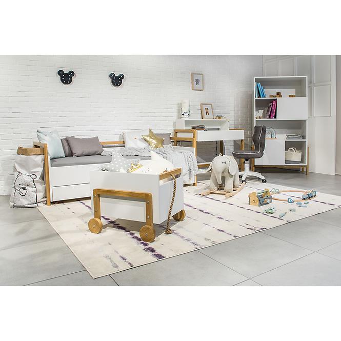 Detská posteľ Tapczan Victor+Sz+M Biely 80x180