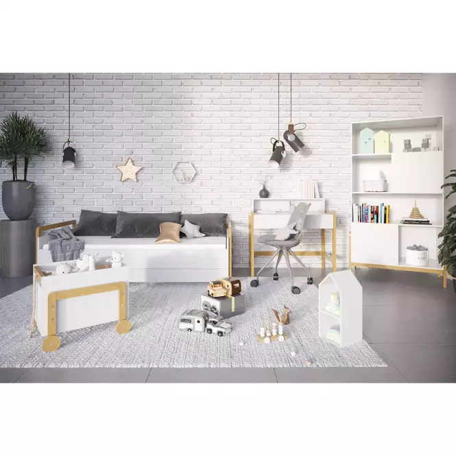 Detská posteľ Tapczan Victor+Sz+M Biely 80x180