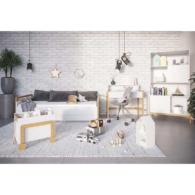 Detská posteľ Tapczan Victor+Sz+M Biely 80x180