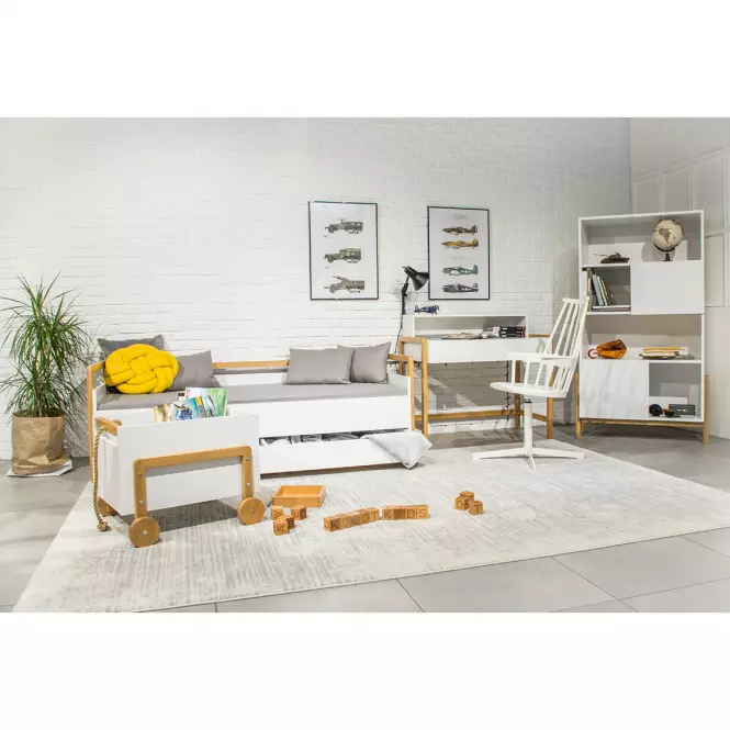 Detská posteľ Tapczan Victor+Sz+M Biely 80x180