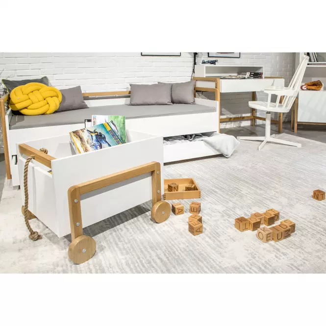 Detská posteľ Tapczan Victor+Sz+M Biely 80x180
