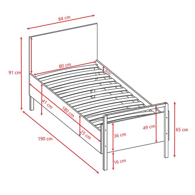 Detská posteľ Victor+M biela 80x180