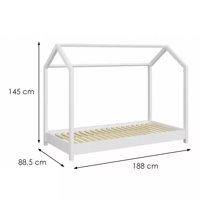 Detská posteľ Bella Biely 80x180,2