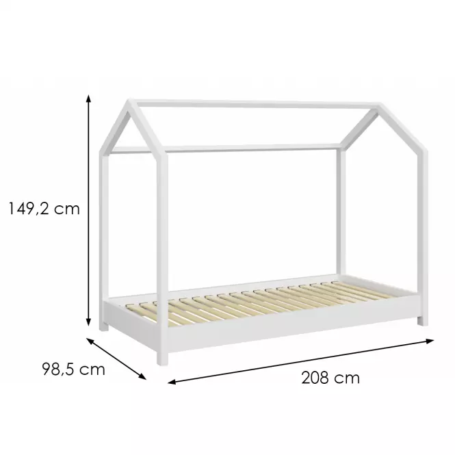 Detská posteľ Bella Biely 90x200,2