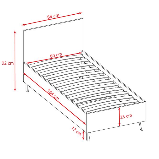 Detská posteľ Kubi Biely 80x180