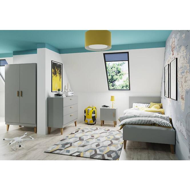 Detská postieľka Kubi sivá 60x120,6