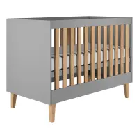 Detská postieľka Kubi sivá 60x120
