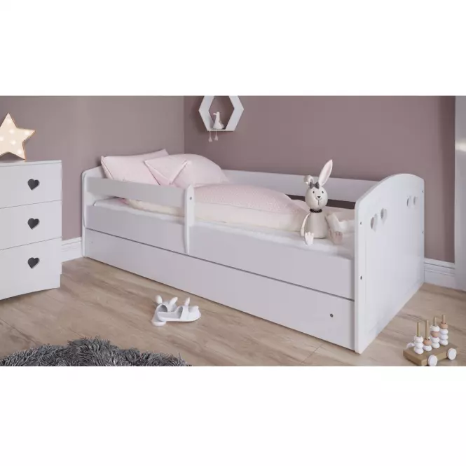Detská posteľ Julia +SZ+M biely 80x140