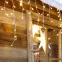 Vianočné svetielka LED cencúle 100l vonkajšie Trans+gn+flash biely kábel 10,3
