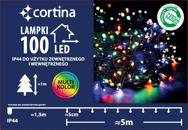 Vianočné svetielka LED 100l 652/21 vonkajšie Multi