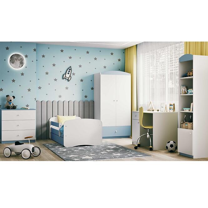Regál jednodielny Babydreams modrý,6