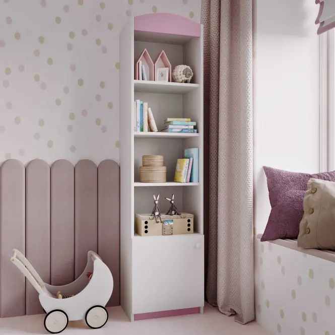 Regál jednodielny Babydreams ružový