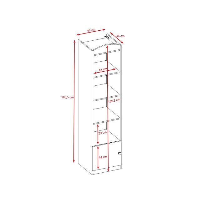 Regál jednodielny Babydreams ružový,2