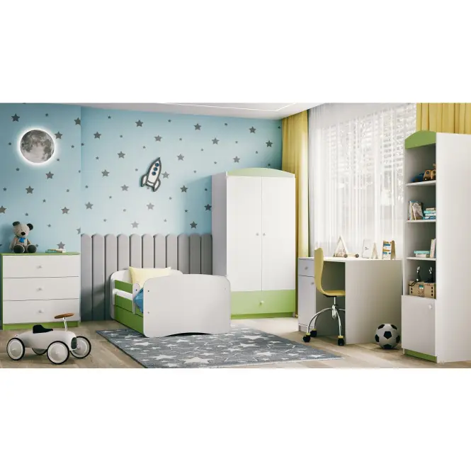 Regál jednoduchý Babydreams zelený,6