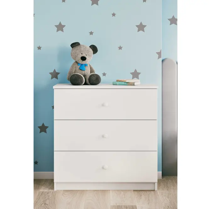 Detská komoda Babydreams biela,6