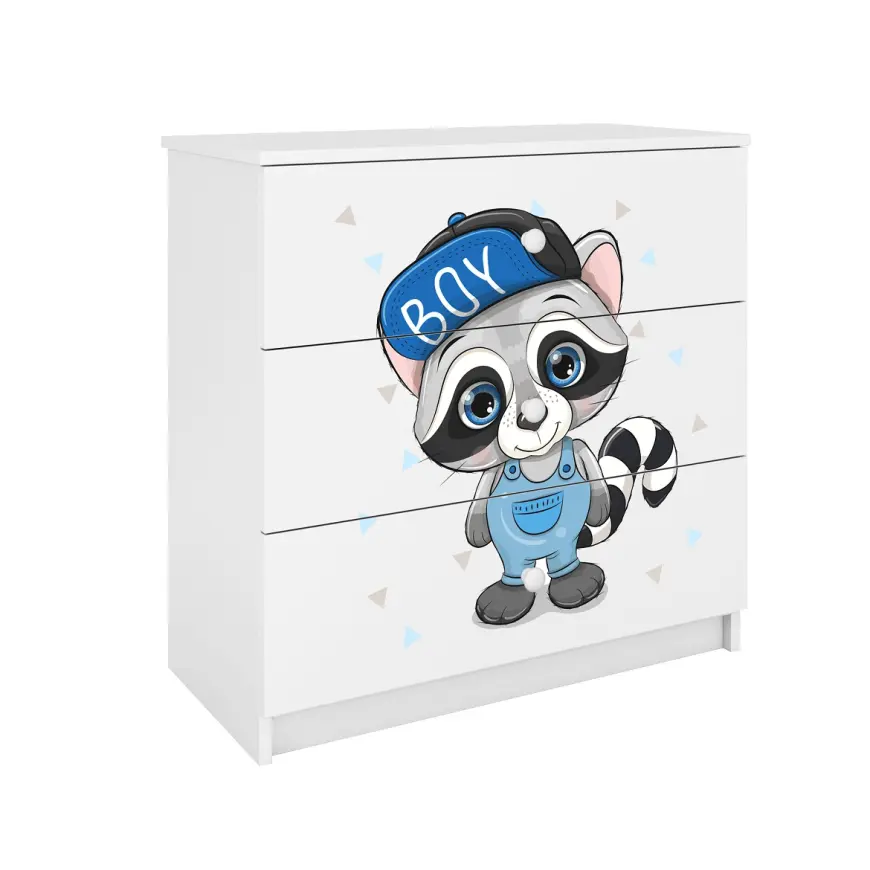 Detská komoda Babydreams Biely –  Medvedík čistotný