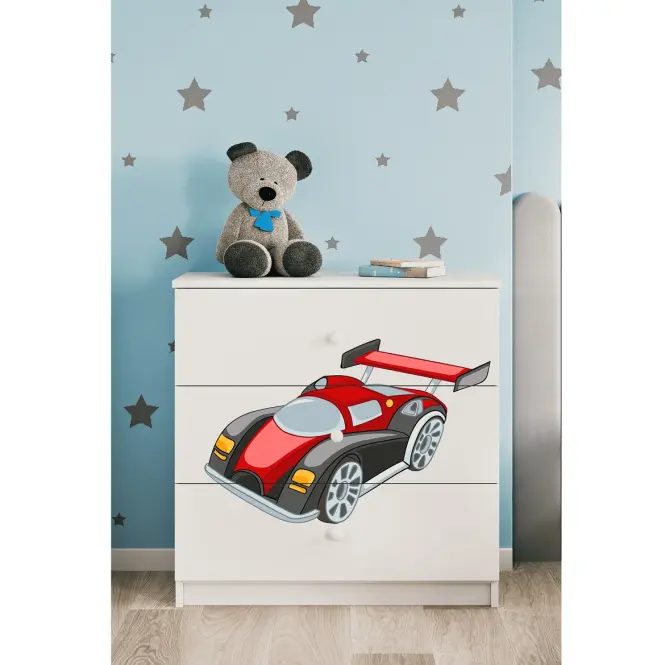 Detská komoda  Babydreams Biely – Auto,5