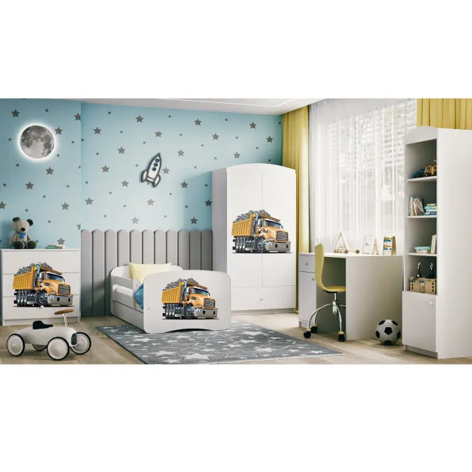 Detská komoda  Babydreams biela – Nákladné auto,6