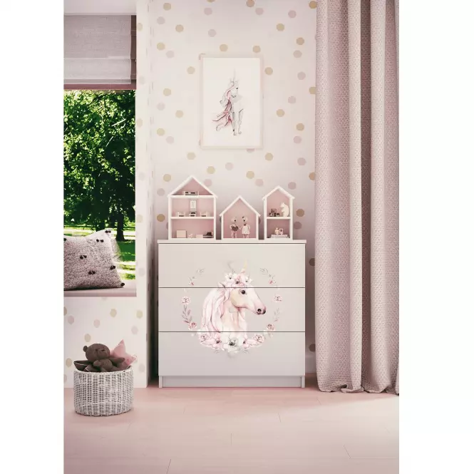 Komoda Pre Detská Babydreams Biely – Horse