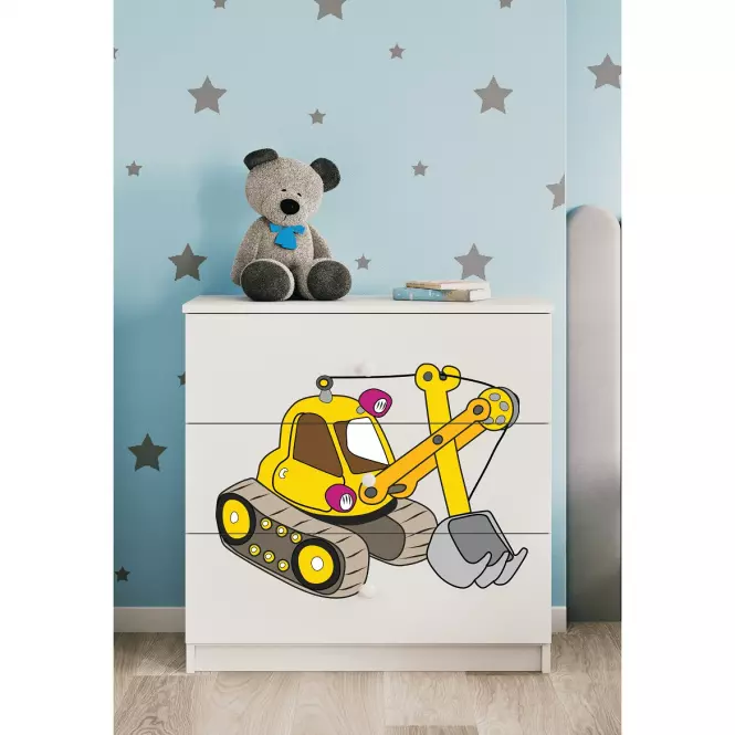 Komoda Pre Detská Babydreams Biely – Rýpadlo